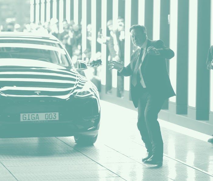 GRUENHEIDE, GERMANY - MARCH 22: Tesla CEO Elon Musk attends the official opening of the new Tesla e...