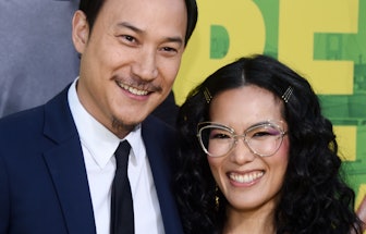 WESTWOOD, CALIFORNIA - MAY 22: Ali Wong (R) and Justin Hakuta arrive at the premiere of Netflix's "A...