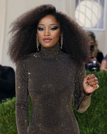 Keke Palmer with a golden cut eyeshadow crease at the 2021 Met Gala.