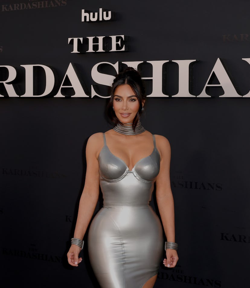 LOS ANGELES, CALIFORNIA - APRIL 07: Kim Kardashian attends the Los Angeles premiere of Hulu's new sh...