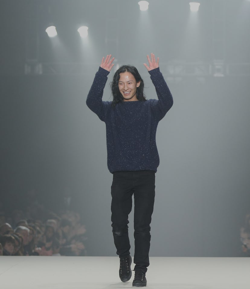 NEW YORK, NY - FEBRUARY 09:  Designer Alexander Wang walks the runway after the Alexander Wang Fashi...