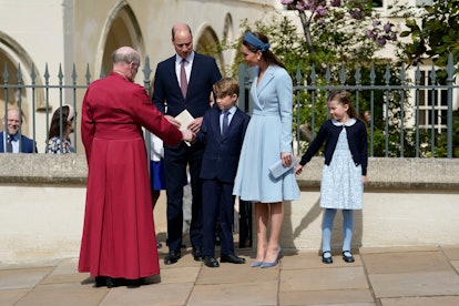 WINDSOR, ENGLAND - APRIL 17: Prince William, Duke of Cambridge, Catherine, Duchess of Cambridge, Pri...