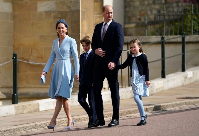 WINDSOR, ENGLAND - APRIL 17: Prince William, Duke of Cambridge, Catherine, Duchess of Cambridge, Pri...