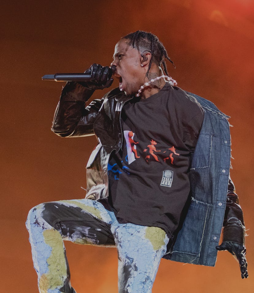 HOUSTON, TEXAS - NOVEMBER 05: Travis Scott performs onstage during the third annual Astroworld Festi...