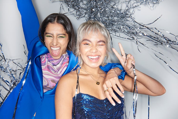 A woman uses 15th birthday captions and quotes to share her OOTDs on Instagram or TikTok.