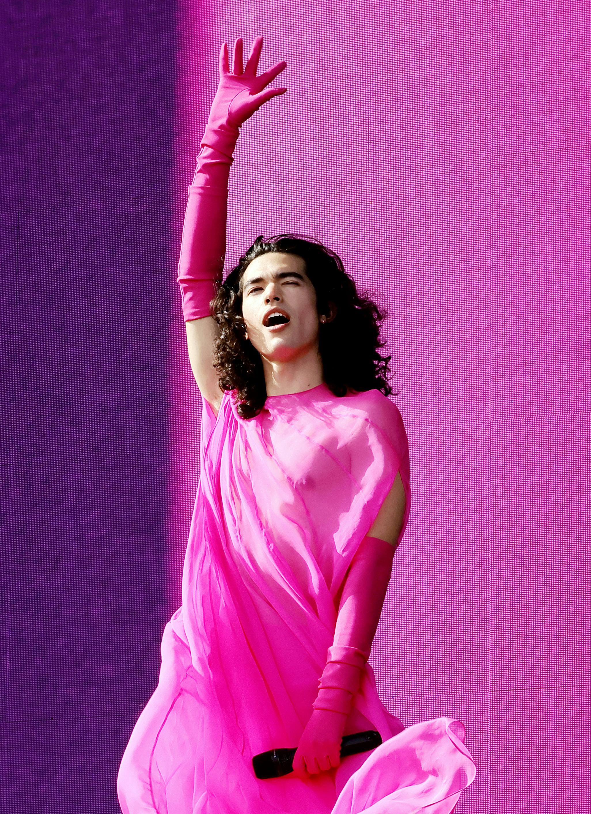 Conan Gray performs onstage at the Coachella Stage during the 2022 Coachella Valley Music And Arts F...