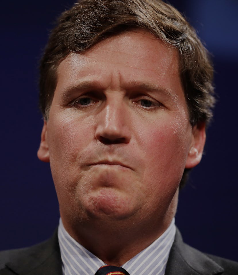 WASHINGTON, DC - MARCH 29: Fox News host Tucker Carlson discusses 'Populism and the Right' during th...