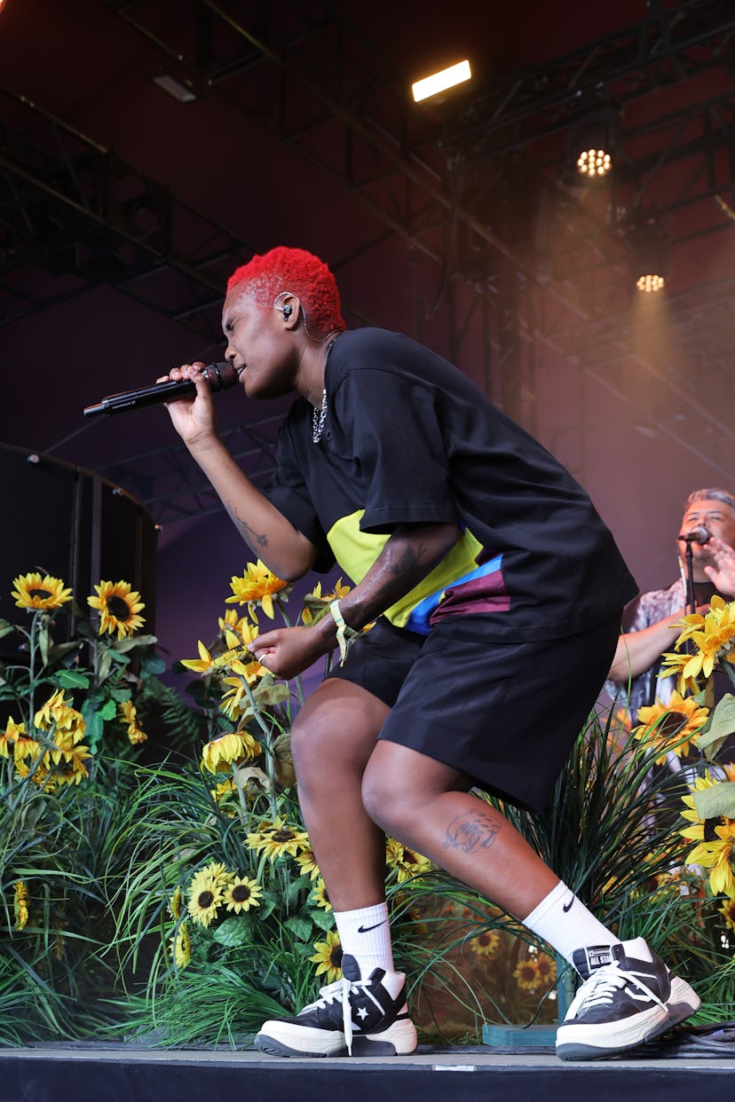 INDIO, CALIFORNIA - APRIL 16: Arlo Parks performs at the 2022 Coachella Valley Music And Arts Festiv...