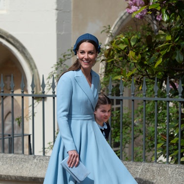 The Duchess of Cambridge wears an Emilia Wickstead coat dress for Easter 2022.