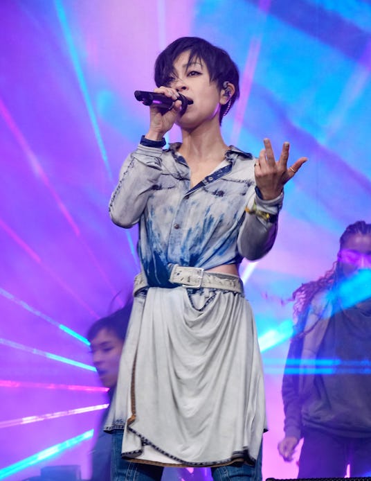 INDIO, CALIFORNIA - APRIL 16: Hikaru Utada of 88rising performs onstage at the Coachella Stage durin...