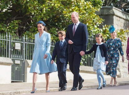 WINDSOR, ENGLAND - APRIL 17: Prince William, Duke of Cambridge, Catherine, Duchess of Cambridge, Pri...