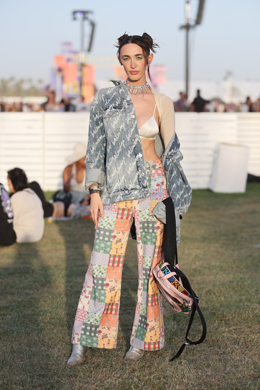 INDIO, CALIFORNIA - APRIL 16: Festivalgoer attends the 2022 Coachella Valley Music and Arts Festival...