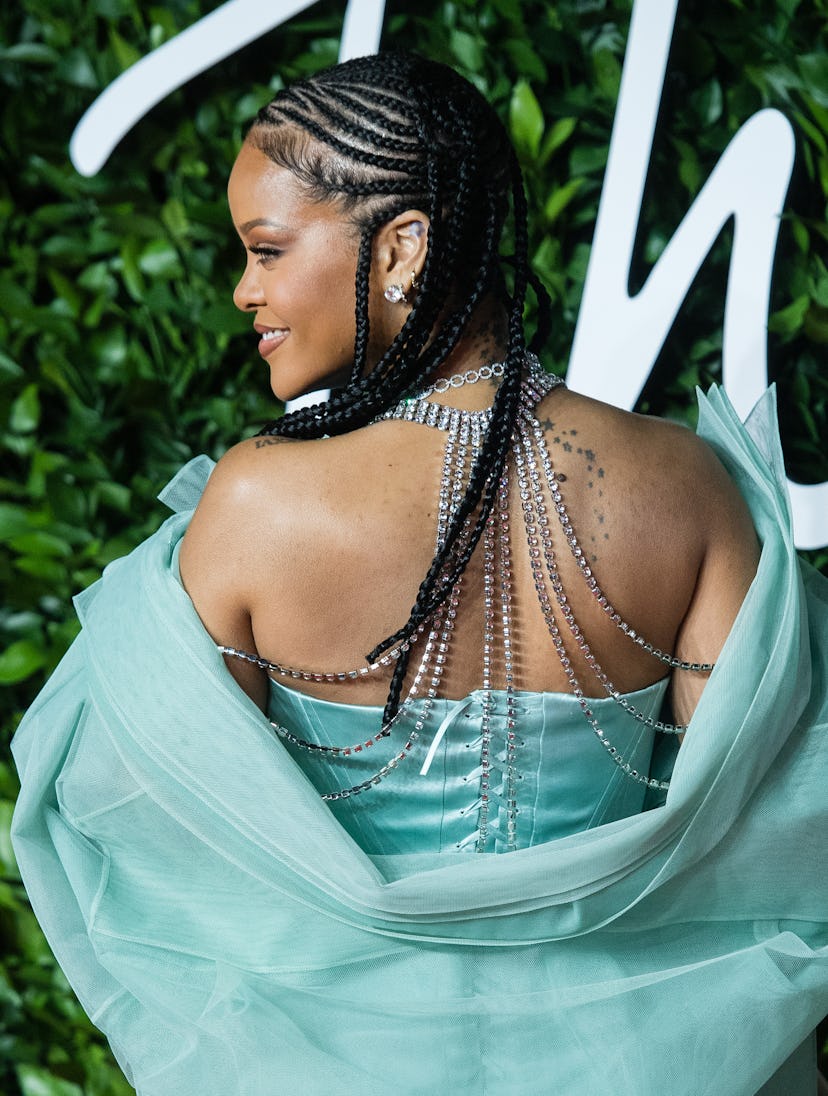 Rihanna's cornrows in 2019.
