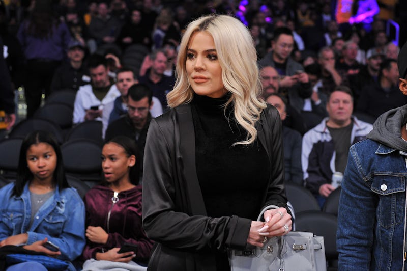 LOS ANGELES, CALIFORNIA - JANUARY 13: Khloe Kardashian attends a basketball game between the Los Ang...