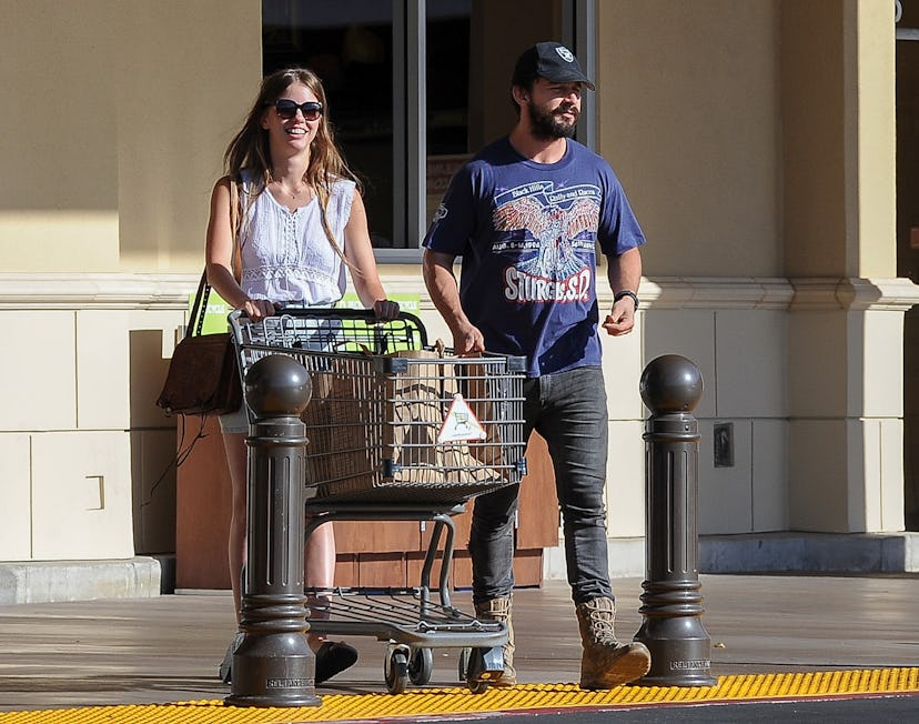 LOS ANGELES, CA - AUGUST 30: Shia LaBeouf and Mia Goth are seen on August 30, 2014 in Los Angeles, C...