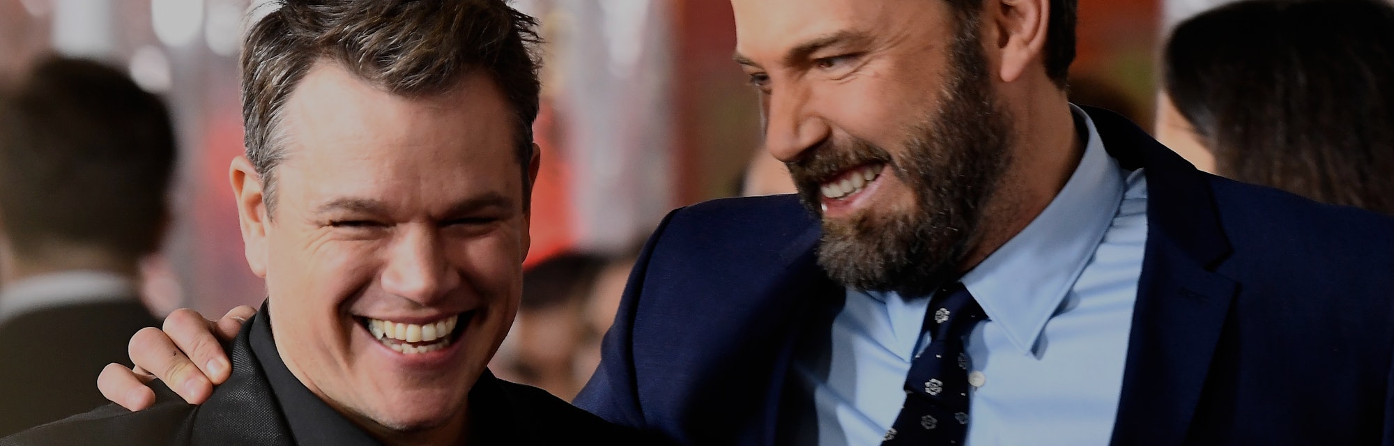 HOLLYWOOD, CA - JANUARY 09:  Actors Matt Damon (L) and Ben Affleck arrive at the Premiere Of Warner ...
