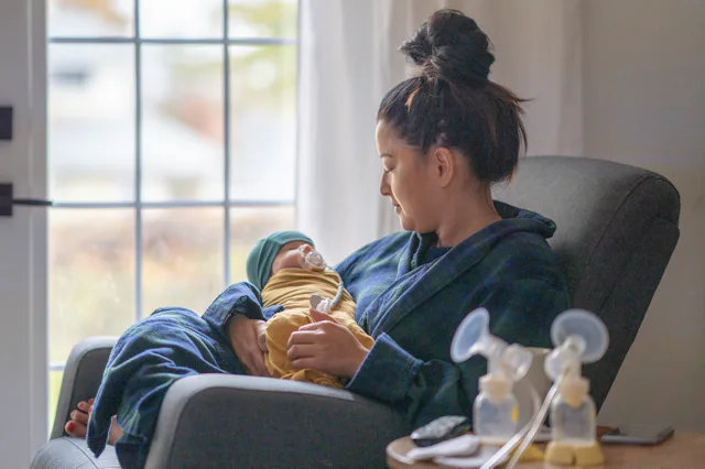 Figuring out how to combine pumping and breastfeeding can feel overly complicated, but it's doable.