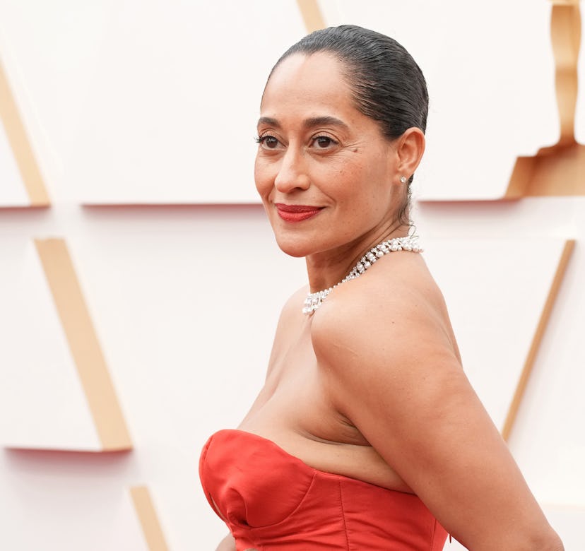 Tracee Ellis Ross red Oscars dress Carolina Herrera