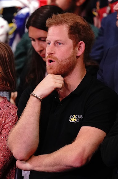 The Duke of Sussex attends the final of the Wheelchair Rugby between Team UK and the USA during the ...