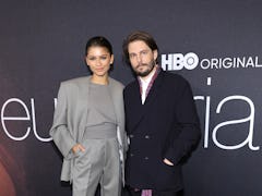 LOS ANGELES, CALIFORNIA - APRIL 20: (L-R) Zendaya and Sam Levinson attend the HBO Max FYC event for ...