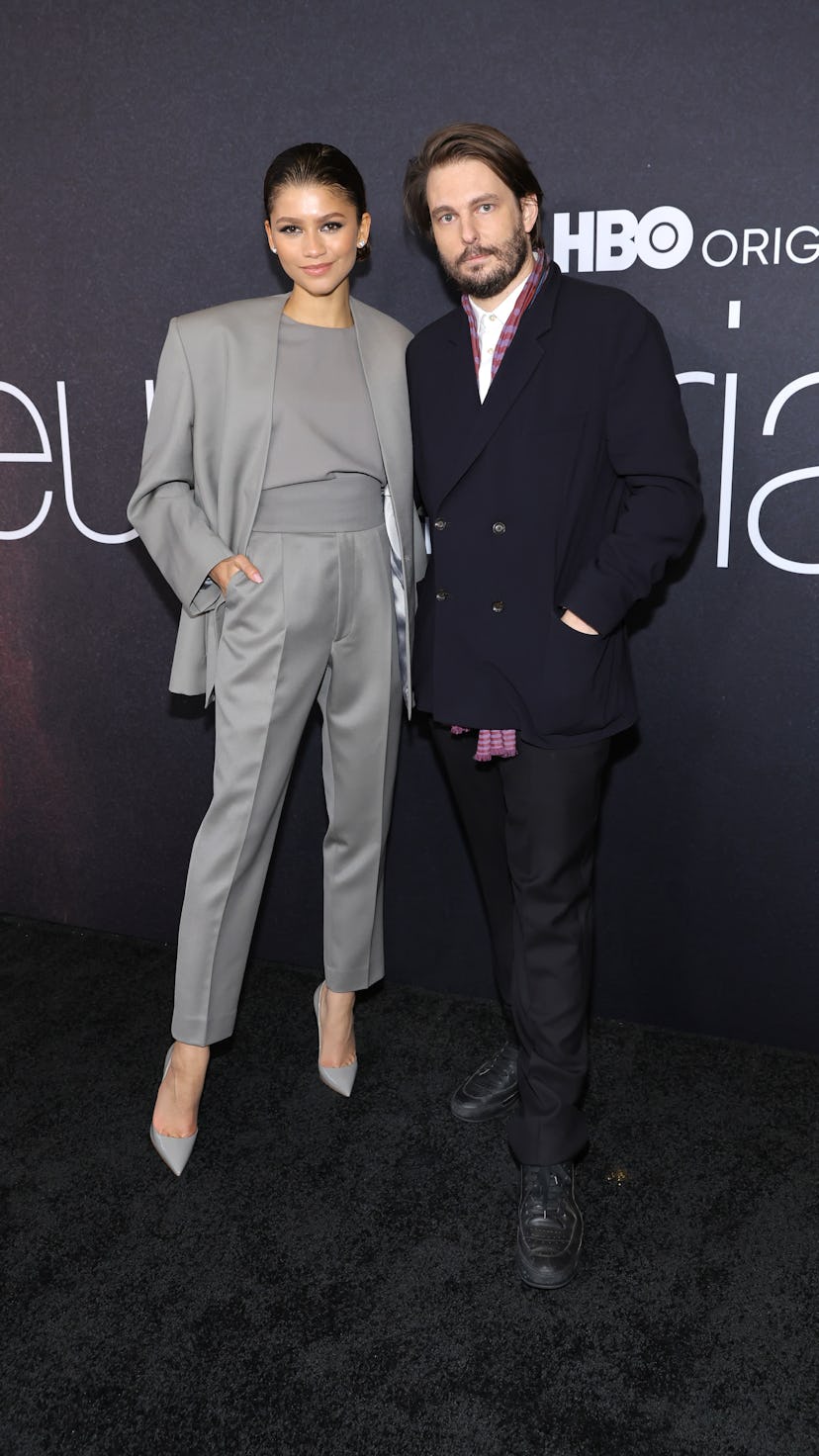 LOS ANGELES, CALIFORNIA - APRIL 20: (L-R) Zendaya and Sam Levinson attend the HBO Max FYC event for ...