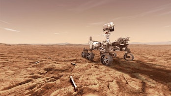 UNSPECIFIED: In this concept illustration provided by NASA, NASA's Perseverance (Mars 2020) rover wi...