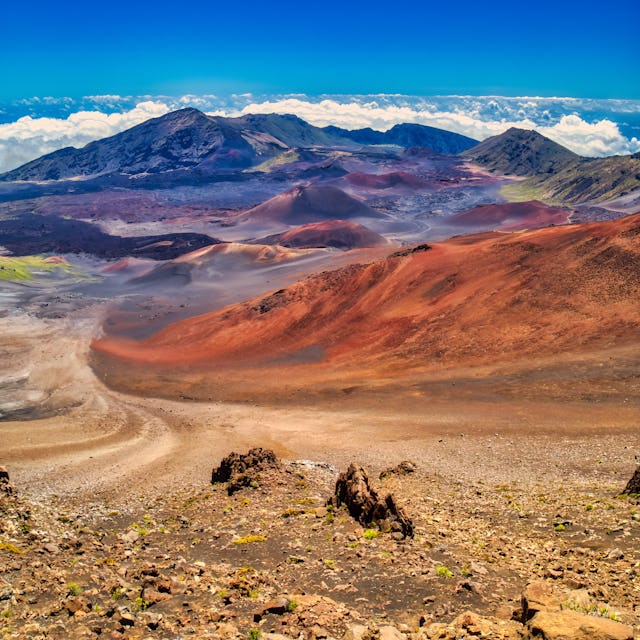 Looking into the greater of Haeeakala Volcano on Maui