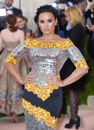 Demi Lovato arrives for the "Manus x Machina: Fashion In An Age Of Technology" Costume Institute Gal...