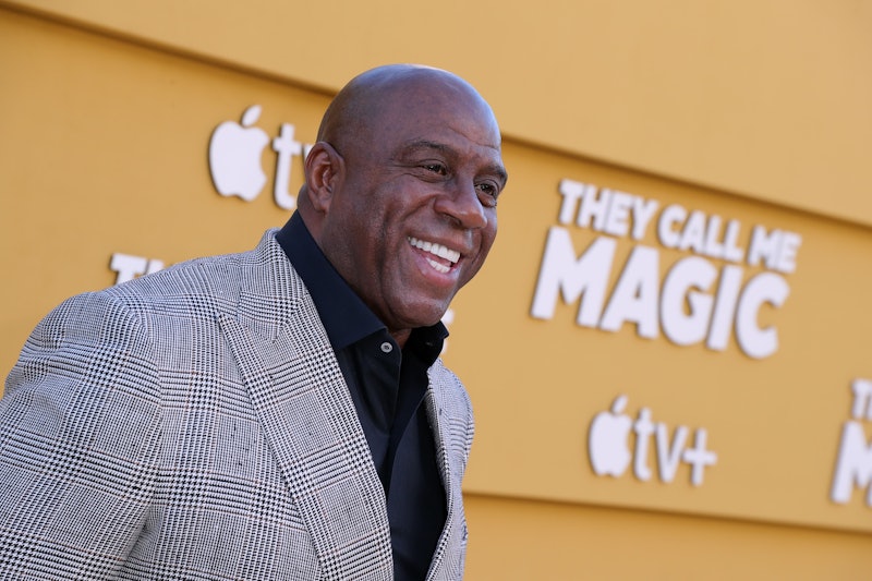 What Is Magic Johnson's Net Worth? The NBA veteran attends the Los Angeles premiere of Apple's "They...