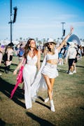 INDIO, CALIFORNIA - APRIL 15: Alessandra Ambrosio and Ludi Delfino attend the 2022 Coachella Valley ...