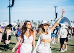 INDIO, CALIFORNIA - APRIL 15: Alessandra Ambrosio and Ludi Delfino attend the 2022 Coachella Valley ...
