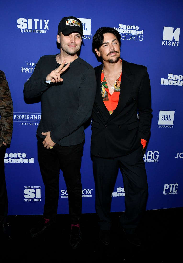 LOS ANGELES, CALIFORNIA - FEBRUARY 12: (L - R) Tom Schwartz and Tom Sandoval attend the Sports Illus...