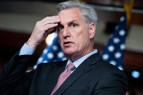 UNITED STATES - JANUARY 20: House Minority Leader Kevin McCarthy, R-Calif., conducts a news conferen...