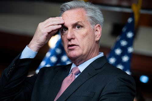UNITED STATES - JANUARY 20: House Minority Leader Kevin McCarthy, R-Calif., conducts a news conferen...