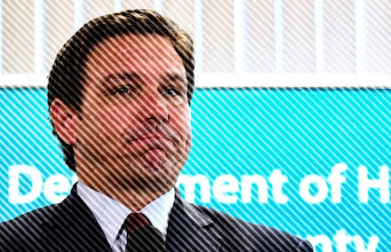 VIERA, FLORIDA, UNITED STATES - 2021/09/01: Florida Governor Ron DeSantis holds a news conference at...