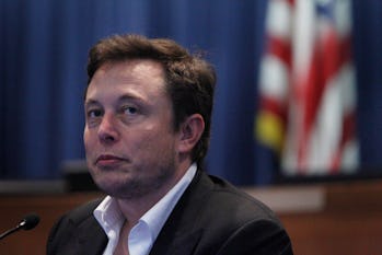 Elon Musk, co-founder and CEO of Tesla and founder and CEO of Space Exploration Technologies, speaks...