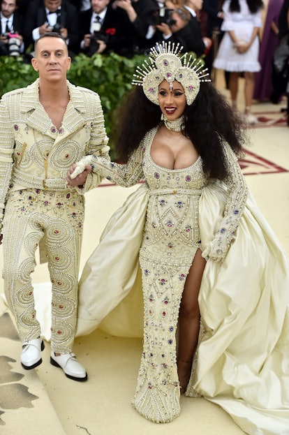 Cardi B and Jeremy Scott at Met Gala in 2018
