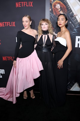 NEW YORK, NEW YORK - APRIL 19: Chloe Sevigny, Natasha Lyonne and Greta Lee attend Netflix's "Russian...