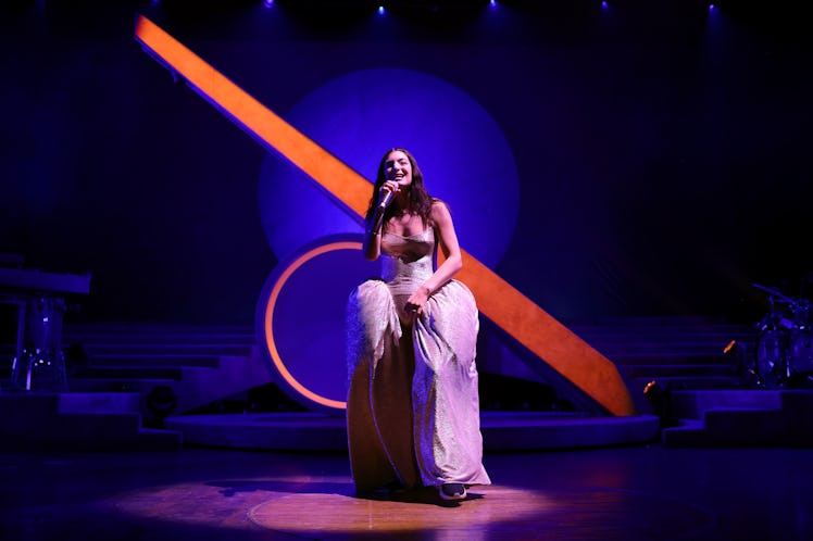 Lorde performs onstage during her 'Solar Power' tour on April 3, 2022, in Nashville, Tennessee.