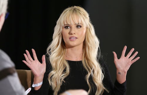 LOS ANGELES, CA - OCTOBER 21: Tomi Lahren speaks onstage during Politicon 2018 at Los Angeles Conve...
