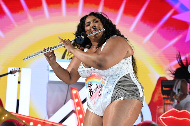MIAMI BEACH, FLORIDA - DECEMBER 04: Lizzo performs live from Miami Beach at the Platinum Studio for ...