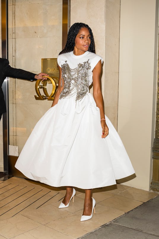 NEW YORK, NEW YORK - APRIL 20: Naomie Harris is seen in Midtown on April 20, 2022 in New York City. ...