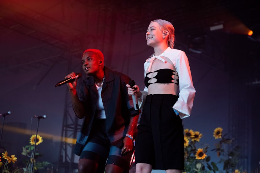 INDIO, CALIFORNIA - APRIL 23: Singers Arlo Parks and Phoebe Bridgers performs as a special guest in ...
