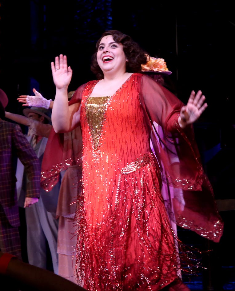 NEW YORK, NEW YORK - APRIL 24: Beanie Feldstein as "Fanny Brice" during the opening night curtain ca...
