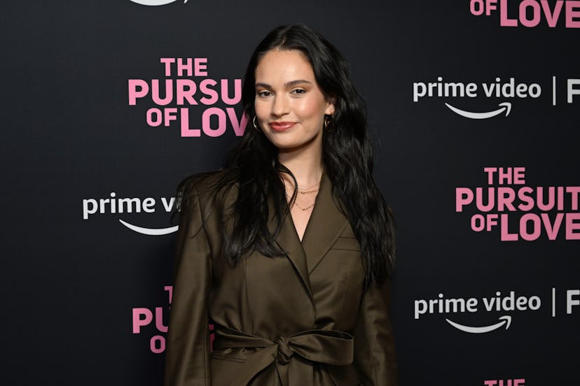 WEST HOLLYWOOD, CALIFORNIA - APRIL 24: Lily James attends the "Pursuit Of Love" Emmy FYC Event at Th...