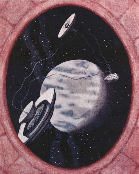 Noordung's Three-Unit Space Station Concept , 1929. Depiction of a three-unit space station as seen ...