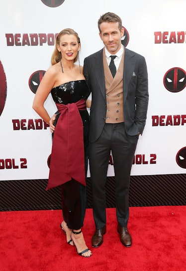 Blake Lively and actor Ryan Reynolds pose for a picture during the "Deadpool 2"