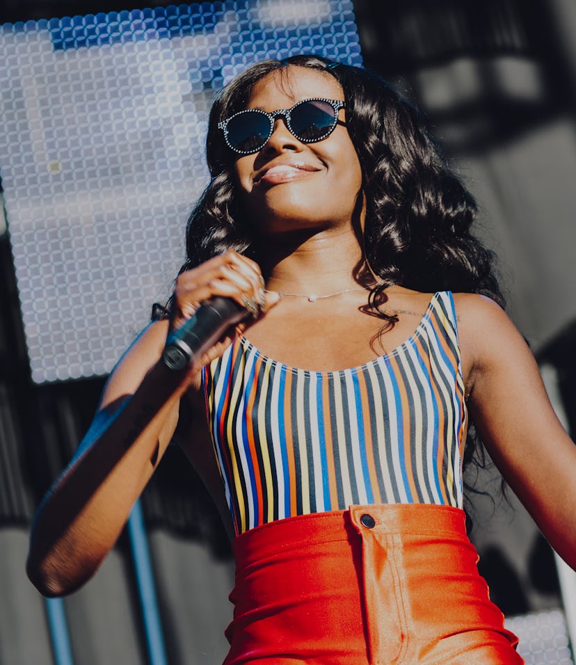 MADRID, SPAIN - JUNE 22: American rapper Azealia Banks performs in concert during El Dia de la Music...