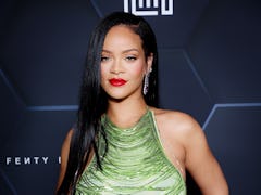 LOS ANGELES, CALIFORNIA - FEBRUARY 11: Rihanna celebrates Fenty Beauty & Fenty Skin at Goya Studios ...