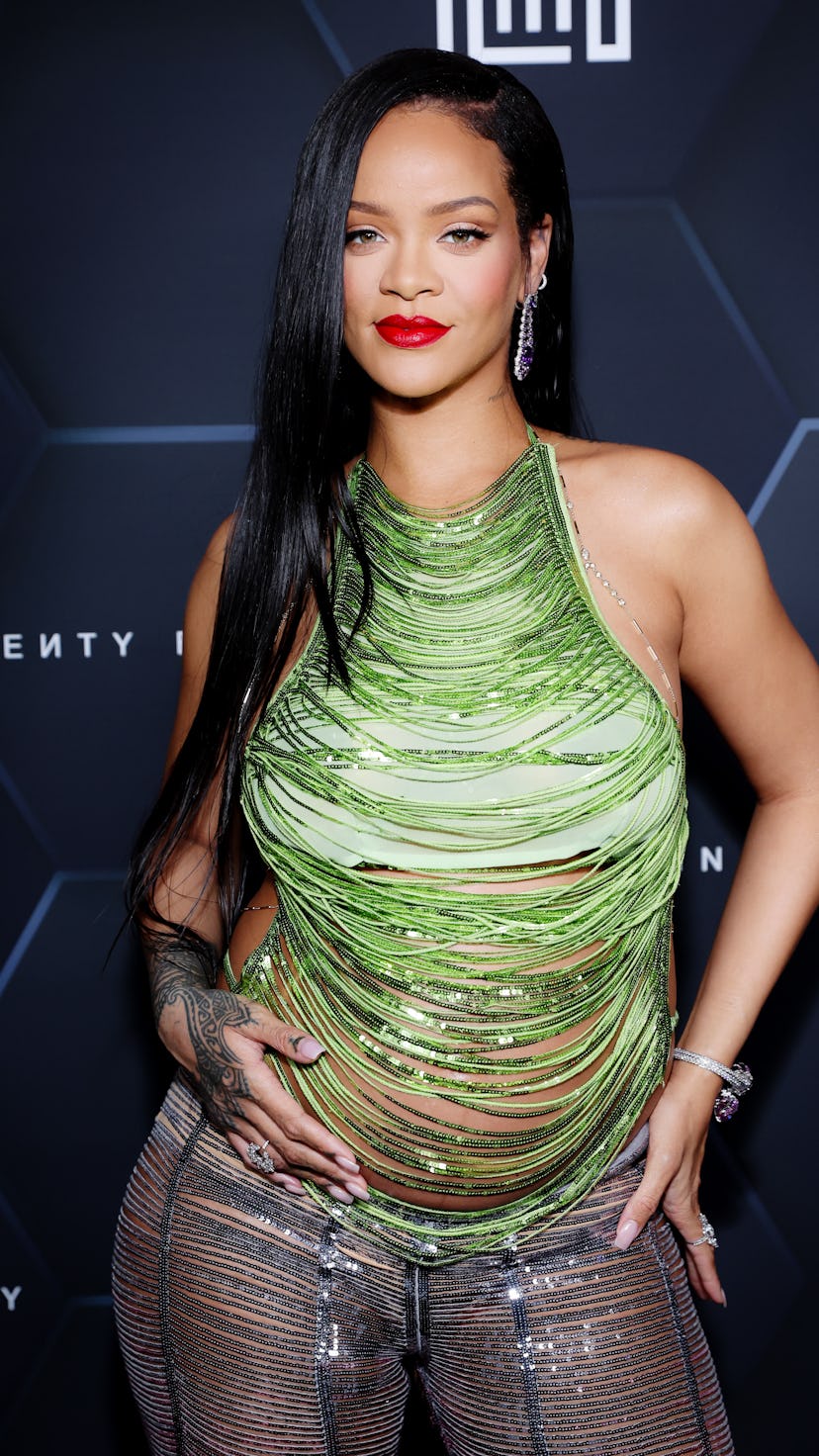 LOS ANGELES, CALIFORNIA - FEBRUARY 11: Rihanna celebrates Fenty Beauty & Fenty Skin at Goya Studios ...